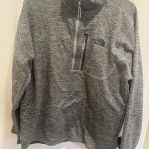 The North Face Men's Heathered Gray Zip-Up Sweater